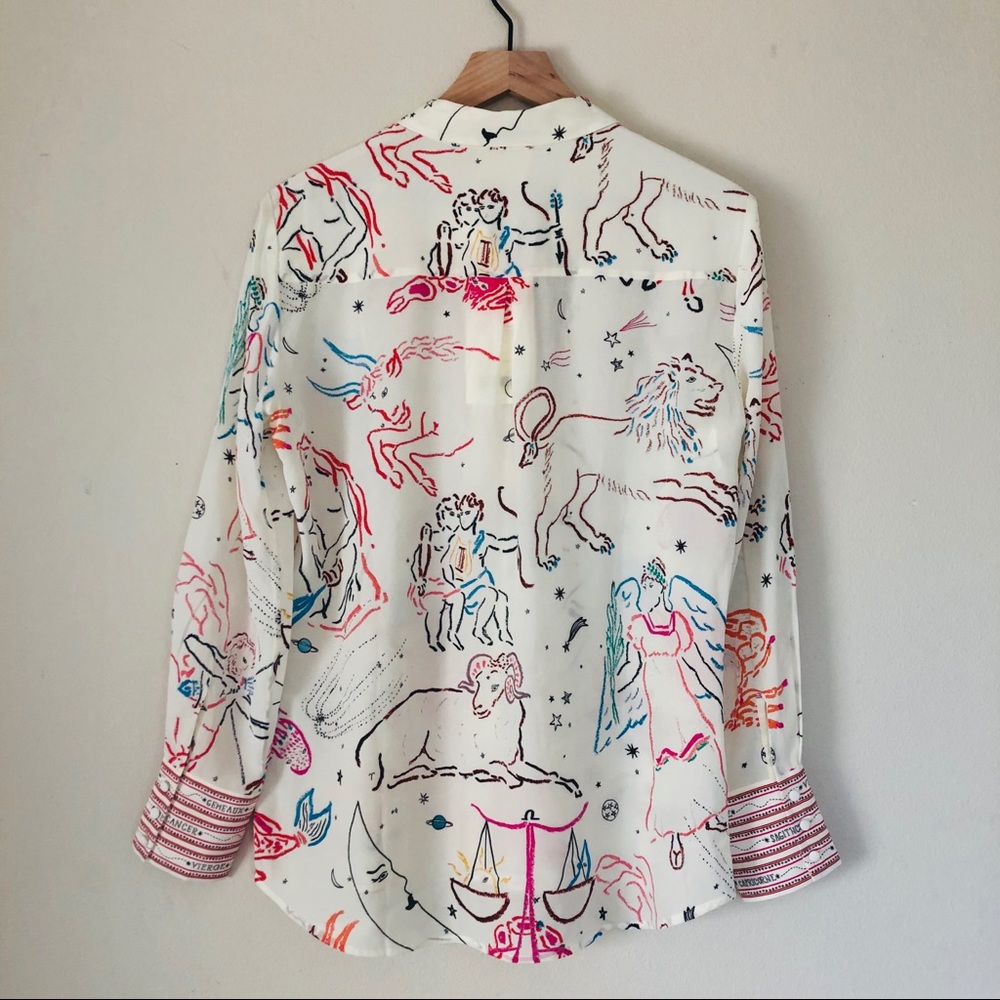 NWT Sézane Ann Astrology Blouse Size 38 - Picture 4 of 12